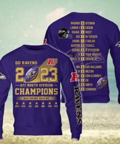 AFC North Division Champions Baltimore Ravens 2023 Hoodie T Shirt