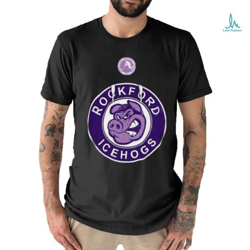 AHL Rockford IceHogs Black Hockey Fights 2024 T Shirt