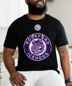 AHL Rockford IceHogs Black Hockey Fights 2024 T Shirt