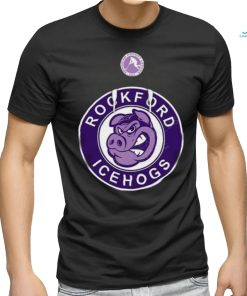 AHL Rockford IceHogs Black Hockey Fights 2024 T Shirt