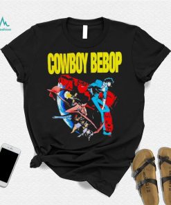 AJ Mendez Wearing Cowboy Bebop Red And Blue T Shirt
