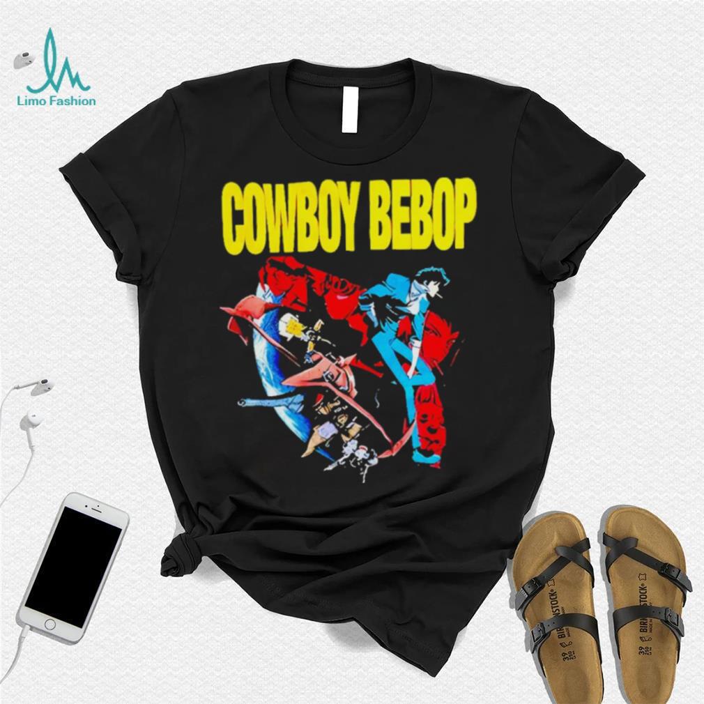 AJ Mendez Wearing Cowboy Bebop Red And Blue T Shirt AJ Mendez Wearing Cowboy Bebop Red And Blue T Shirt