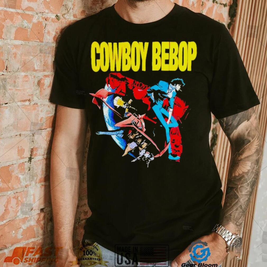AJ Mendez Wearing Cowboy Bebop Red And Blue T Shirt AJ Mendez Wearing Cowboy Bebop Red And Blue T Shirt