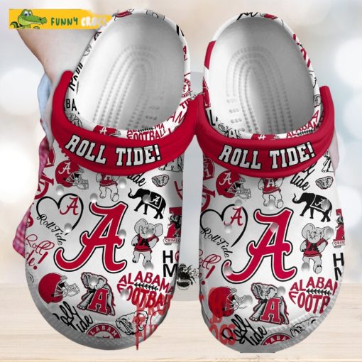 ALabama Crimson Roll Tide Football Crocs For Adults
