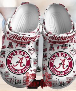 ALabama Crimson Roll Tide For Life Crocs Shoes