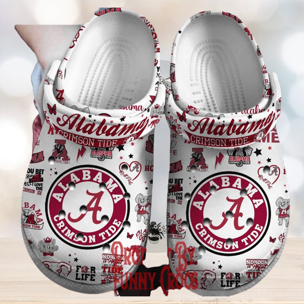 ALabama Crimson Roll Tide For Life Crocs Shoes ALabama Crimson Roll Tide For Life Crocs Shoes