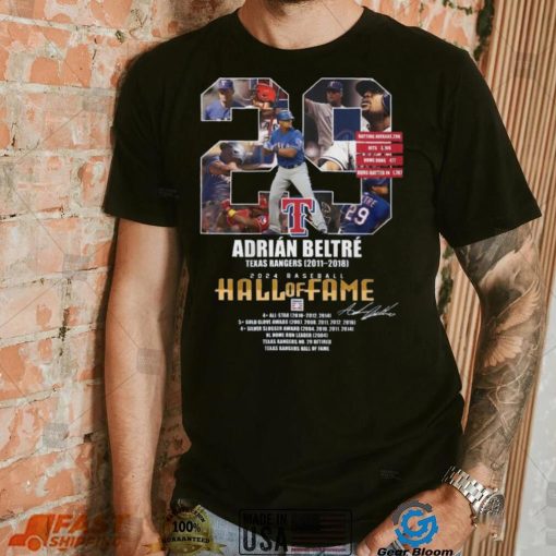 Adrian Beltre 2024 Baseball Hall of Fame Shirt