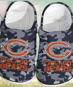 Adults Chicago Bears Football Grey Camouflage Crocs Clogs