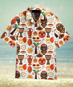 African Pattern Hawaiian Shirt Aloha For Men And Women Pocket