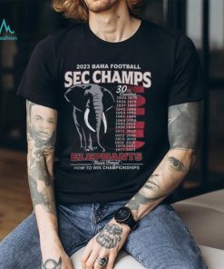 Alabama Crimson Tide 2023 SEC Football Conference Champions Alabama Elephants Never Forgets Shirt