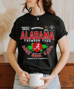 Alabama Crimson Tide 2024 CFP Semi Rose Bowl Football Flower t shirt