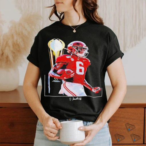 Alabama Crimson Tide DeVonta Smith National Championship trophy shirt