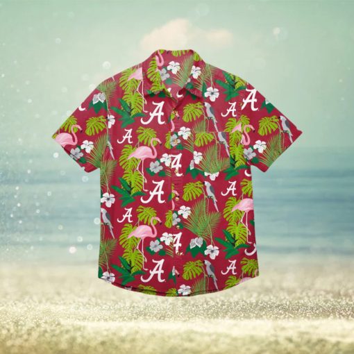 Alabama Crimson Tide Floral Hawaiian Shirt