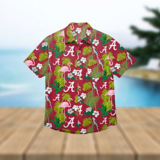 Alabama Crimson Tide Floral Hawaiian Shirt