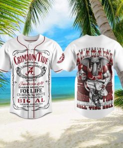 Alabama Crimson Tide Football Classic Full Print Baseball Jersey