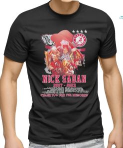 Alabama Crimson Tide Nick Saban 17 Years 2007 2023 Thank You for the memories shirt
