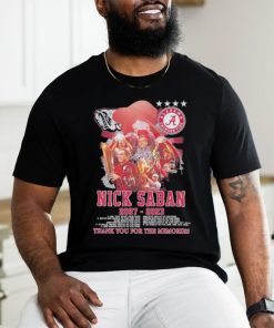 Alabama Crimson Tide Nick Saban 17 Years 2007 2023 Thank You for the memories shirt