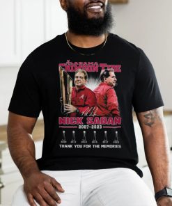 Alabama Crimson Tide Nick Saban 2007 2023 Thank You For The Memories Shirt