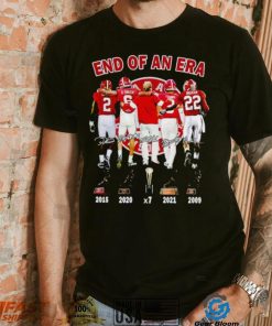 Alabama Crimson Tide Nick Saban end of an era signatures shirt