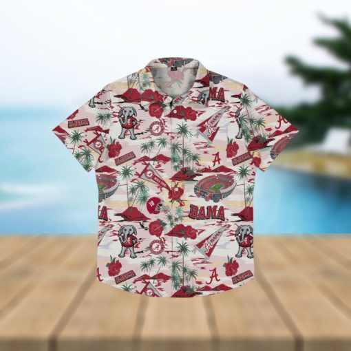 Alabama Crimson Tide Thematic Stadium Print Hawaiian Shirt