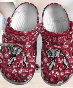 Alabama Crimson Tide Themed Crocs Shoes
