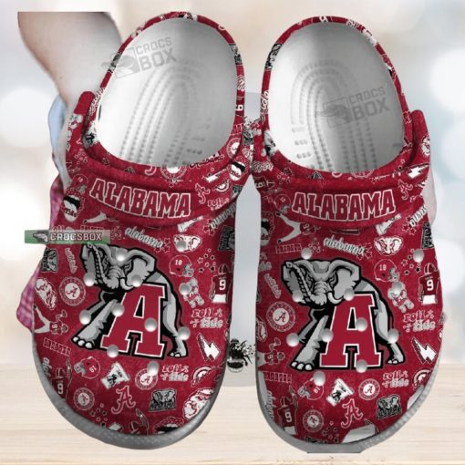 Alabama Crimson Tide Themed Crocs Shoes