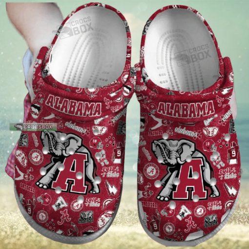 Alabama Crimson Tide Themed Crocs Shoes