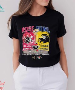 Alabama Crimson Tide Vs Michigan Wolverines Head To Head Rose Bowl January 1, 2024 T Shirt