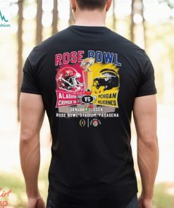 Alabama Crimson Tide Vs Michigan Wolverines Head To Head Rose Bowl January 1, 2024 T Shirt