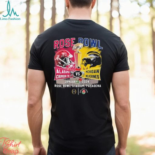 Alabama Crimson Tide Vs Michigan Wolverines Head To Head Rose Bowl January 1, 2024 T Shirt