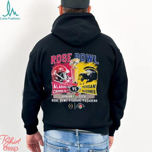 Alabama Crimson Tide Vs Michigan Wolverines Head To Head Rose Bowl January 1, 2024 T Shirt