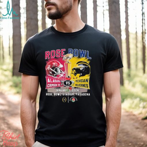 Alabama Crimson Tide Vs Michigan Wolverines Head To Head Rose Bowl January 1, 2024 T Shirt