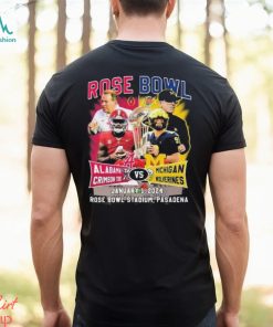 Alabama Crimson Tide Vs Michigan Wolverines Rose Bowl Game Match Up January 1, 2024 Tee Shirt
