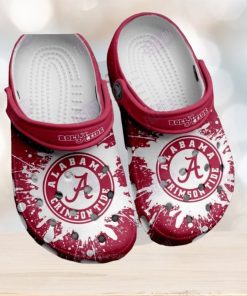 Alabama Crimson Tide White Red Ncaa Crocs