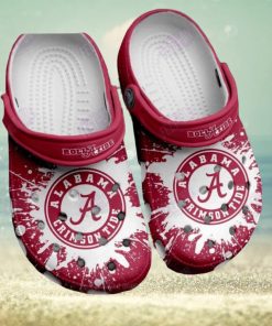 Alabama Crimson Tide White Red Ncaa Crocs