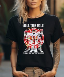 Alabama Crimson Tide football Roll Tide Roll thank you for the memories signatures 2024 shirt