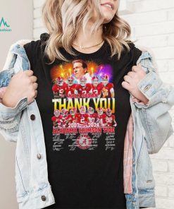 Alabama Crimson Tide thank you Nick Saban 2007 2024 signatures shirt