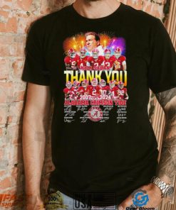 Alabama Crimson Tide thank you Nick Saban 2007 2024 signatures shirt