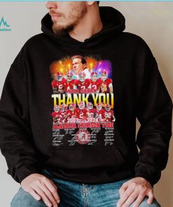 Alabama Crimson Tide thank you Nick Saban 2007 2024 signatures shirt