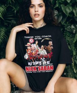 Alabama Thank You Coach Nick Saban 2007 2024 Roll Tide Shirt