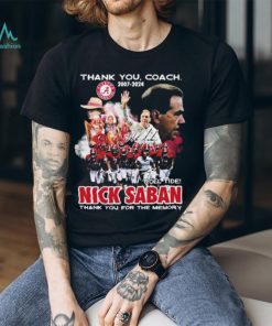Alabama Thank You Coach Nick Saban 2007 2024 Roll Tide Shirt