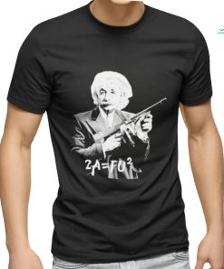Albert Einstein gun Fu squared shirt