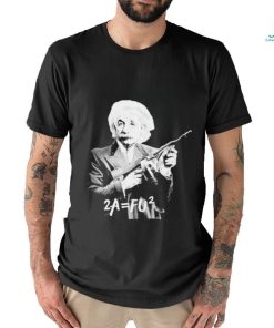 Albert Einstein gun Fu squared shirt
