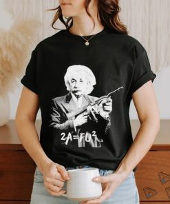 Albert Einstein gun Fu squared shirt