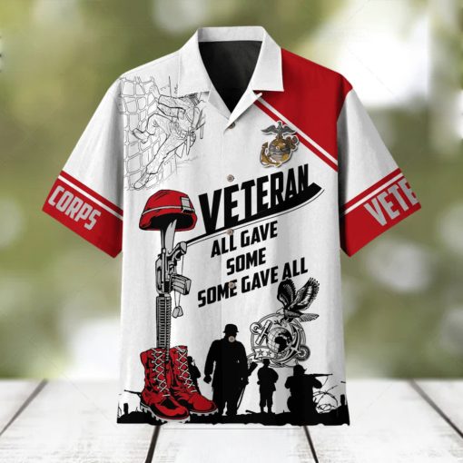 All Gave Some Some Gave All Veteran Multiservice MH Classic Full Printing Hawaiian Shirtss