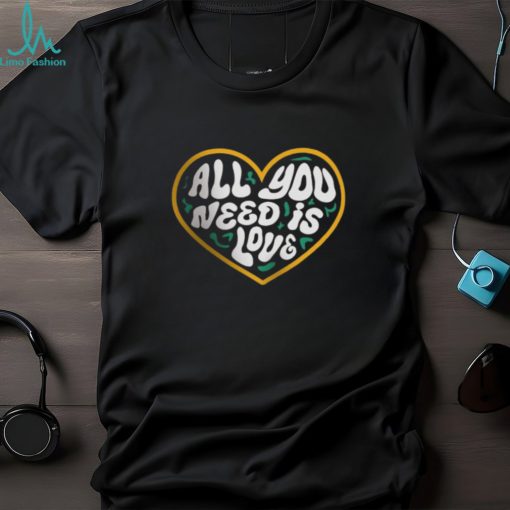All You Need Is Love Packers Shirt Sweatshirt Hoodie Mens Womens Green Bay Packers Jordan Love Funny Tshirt
