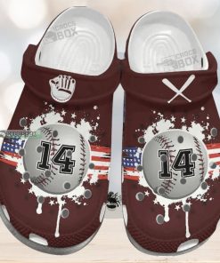 America Flag Vector Custom Crocs – 14Th Outdoor Baseball Crocs