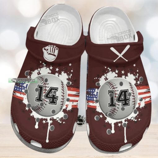 America Flag Vector Custom Crocs – 14Th Outdoor Baseball Crocs