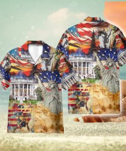 America Historical Proud 4th July Independence Day 3D Hawaiian Shirt Holiday Gift