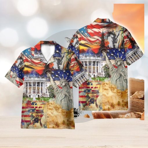 America Historical Proud 4th July Independence Day 3D Hawaiian Shirt Holiday Gift